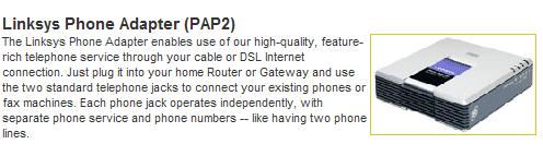 Linksys Phone Adapter (PAP2) - 2