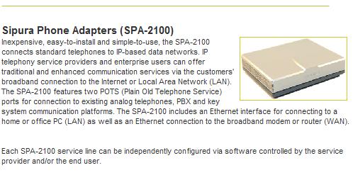 Sipura Phone Adapter (SPA - 2100) - 6